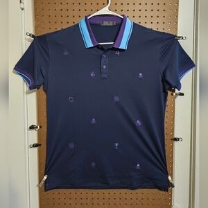 G/Fore Golf Mens Rare Poker Theme Design Navy Purple Size Medium
